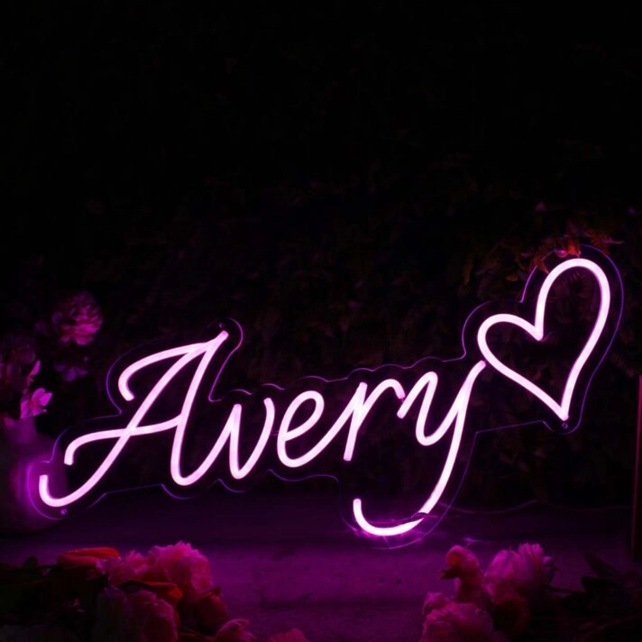 Avery Purple Neon Sign