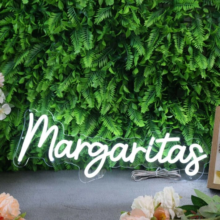 Margaritas White Neon Sign
