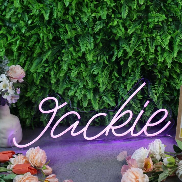 Jackie Purple Neon Sign