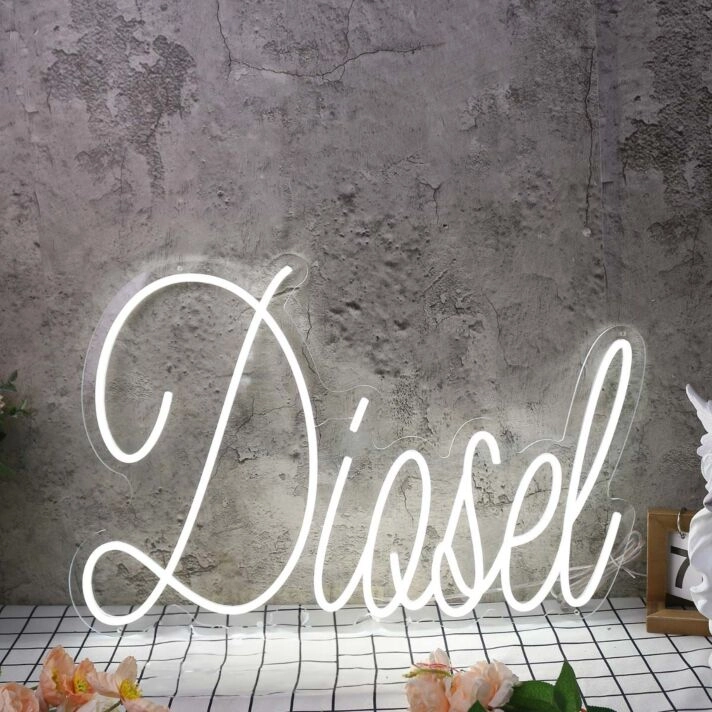 Diosel White Neon Sign
