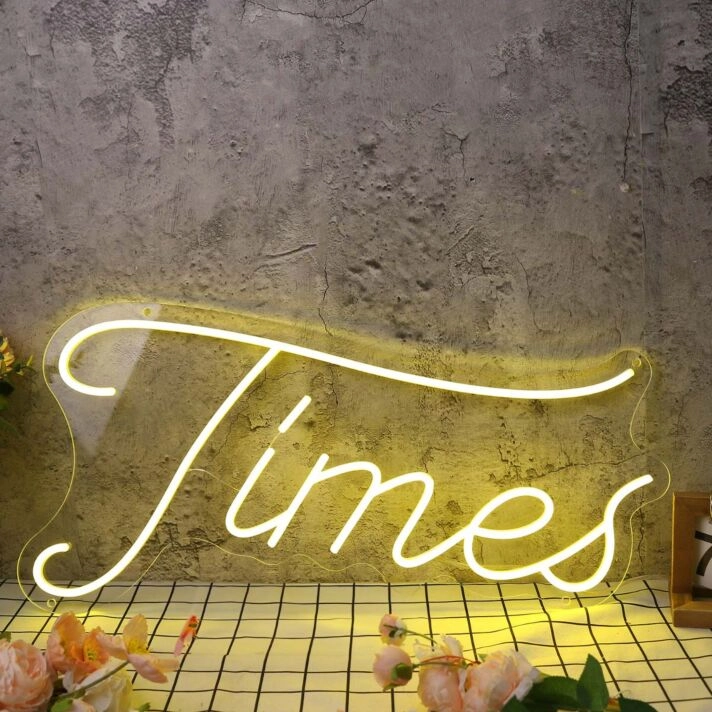 Times Yellow Neon Sign