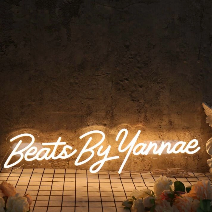 Beats By Yannae Yellow Neon Sign