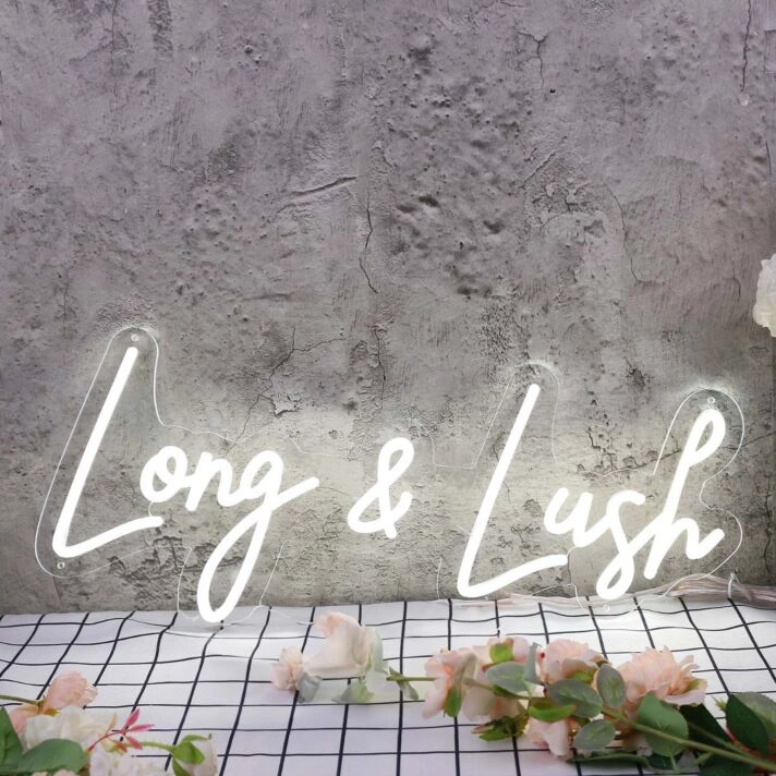 Long And Lash White Neon Sign