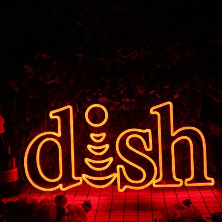 Dish Orange Custom Neon Sign