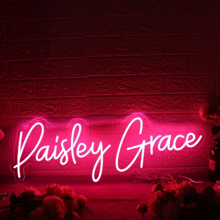 Paisley Grace Red Neon Sign