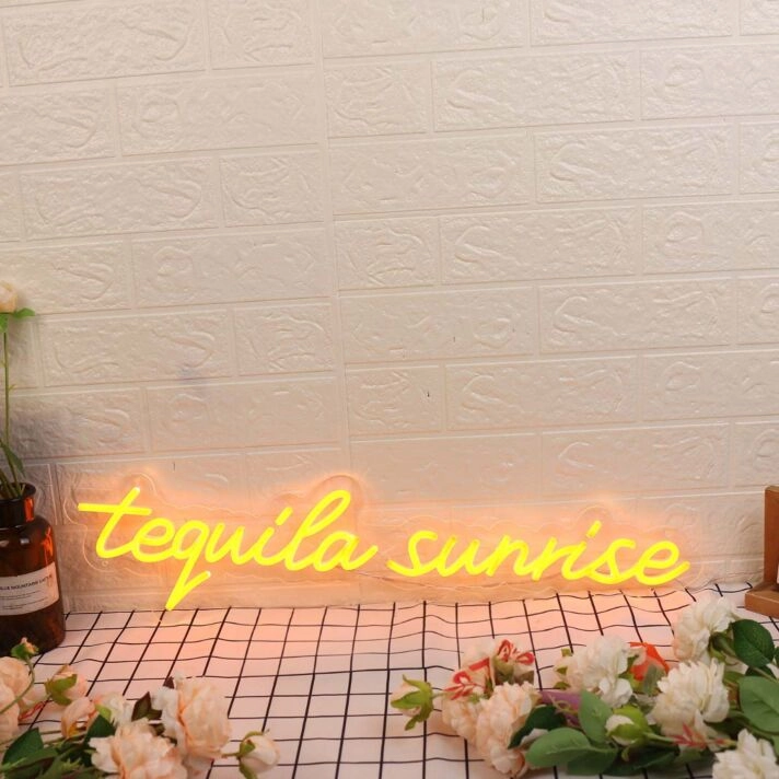 Tequila Sunrise Orange Neon Sign