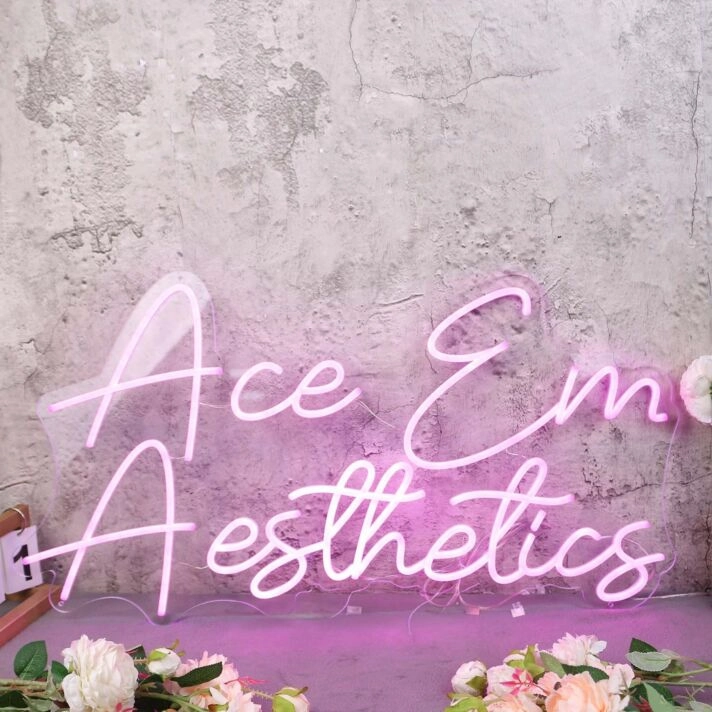 Ace Em Aesthetics Pink Neon Sign