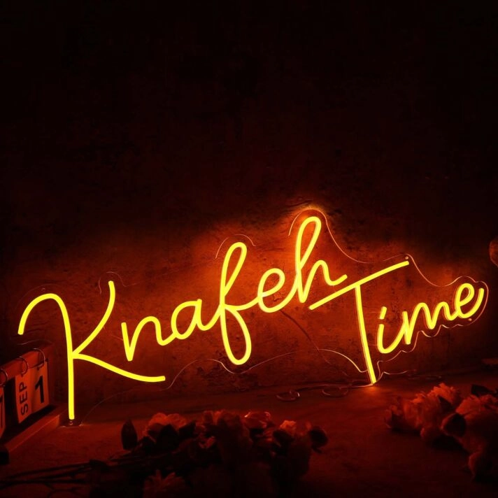 Knaleh Time Orange Neon Sign