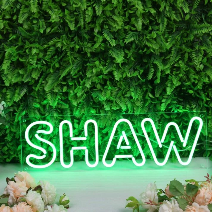 Shaw Green Neon Sign