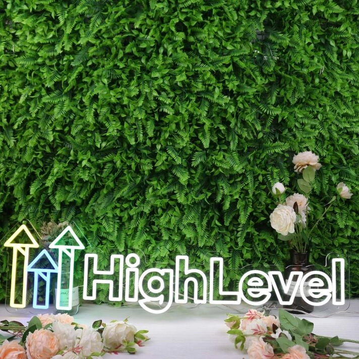 High Level White Neon Sign