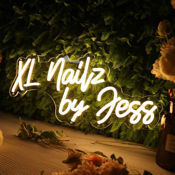 XL Nailz By Jess Yellow Neon Sign