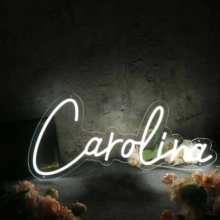 Carolina White Neon Sign