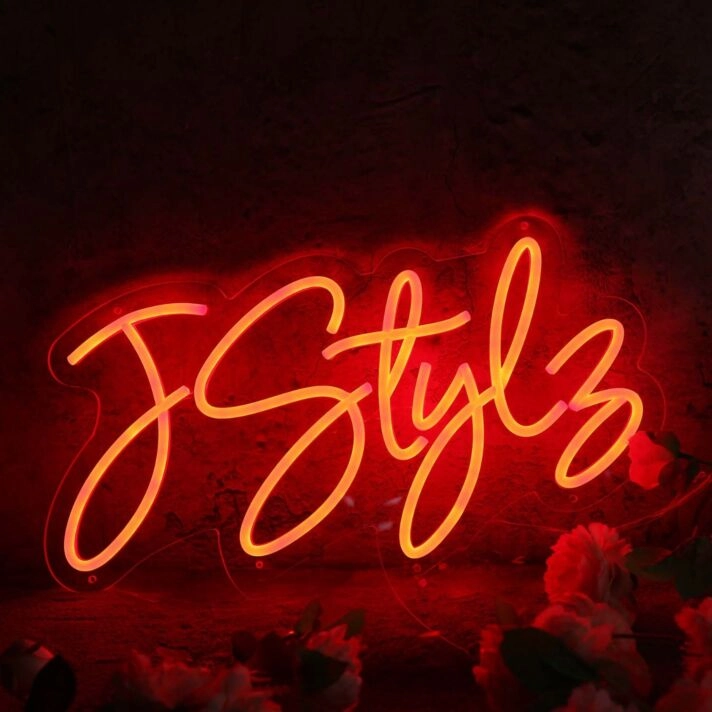 J Style Orange Neon Sign