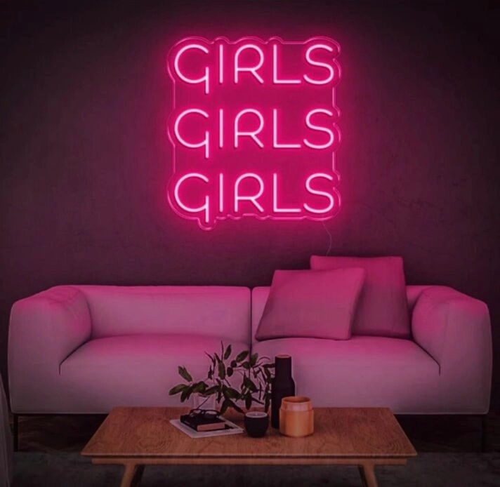 Girl Girl Girl Girl Neon Letters