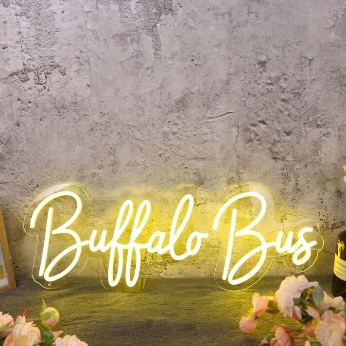 Buffalo Bus Yellow Neon Sign