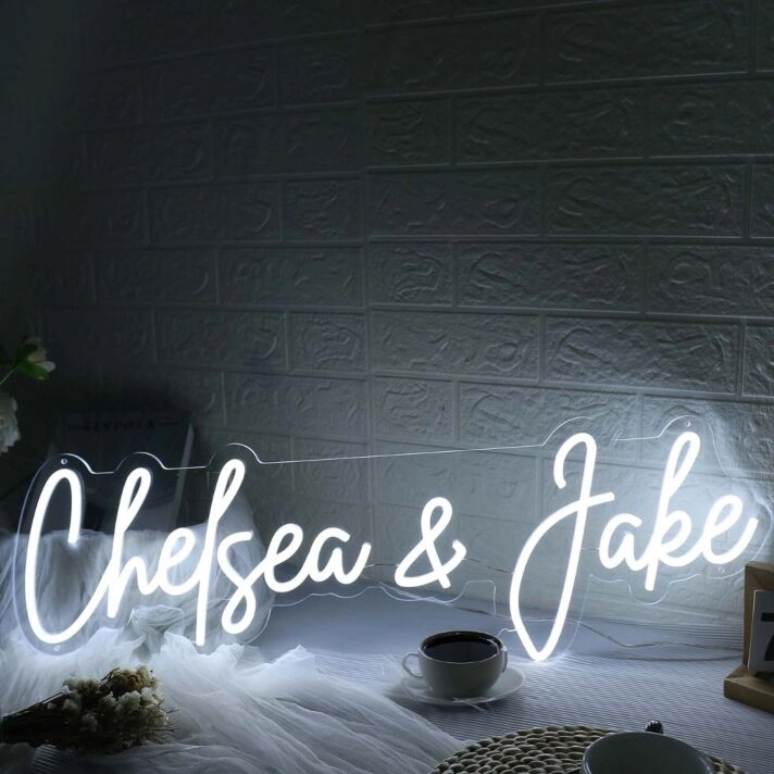 Chelsea And Jake White Neon Sign