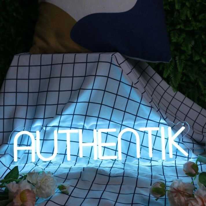 Authentik Blue Neon Sign