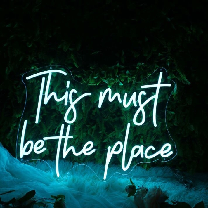 This Must Be The Place Blue Neon Sign