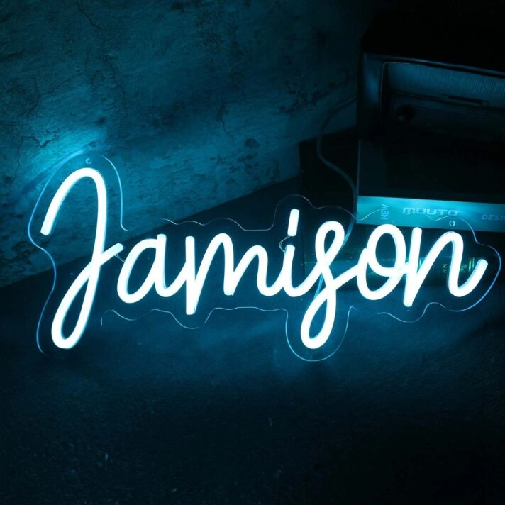 Jamison Blue Neon Sign