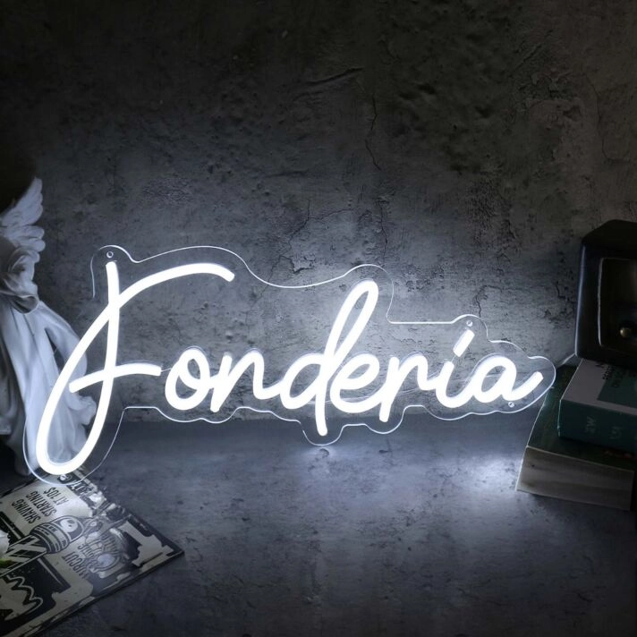 Fonderia White Neon Sign