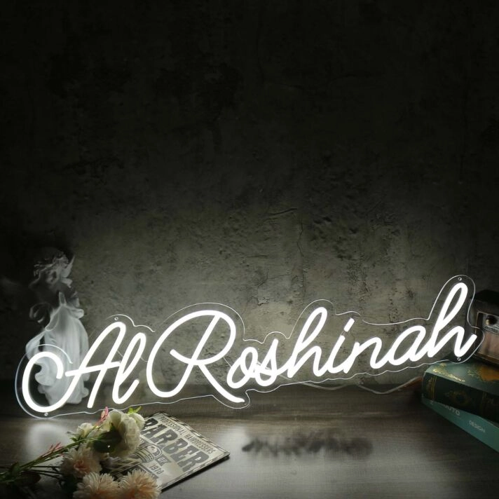 Al Roshinah White Neon Sign