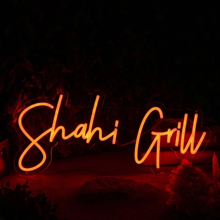 Shahi Grill Orange Neon Sign