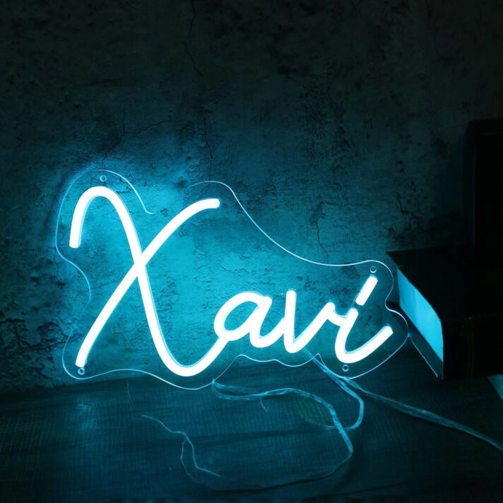 Xavi Blue Neon Sign