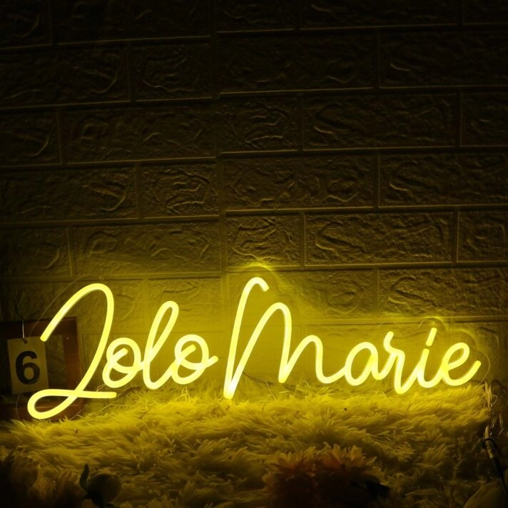 Lolo Marie Yellow Neon Sign