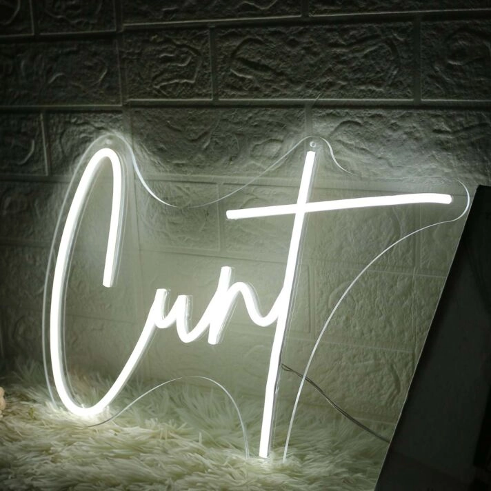 Cxnt White Neon Sign