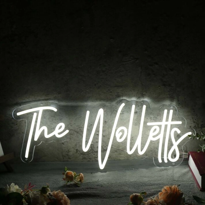 The Wolletts White Neon Sign