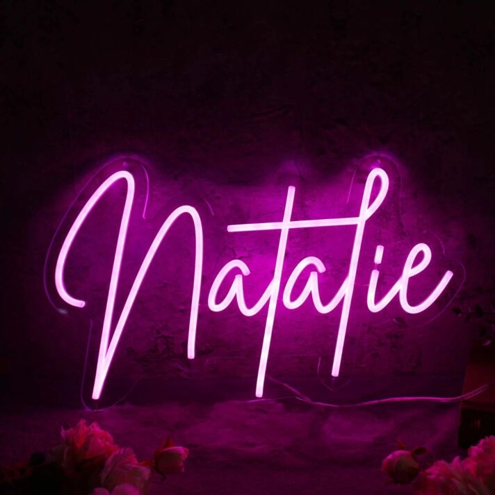 Natalie Purple Neon Sign