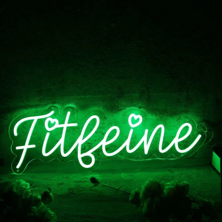 Fitleine Green Neon Sign