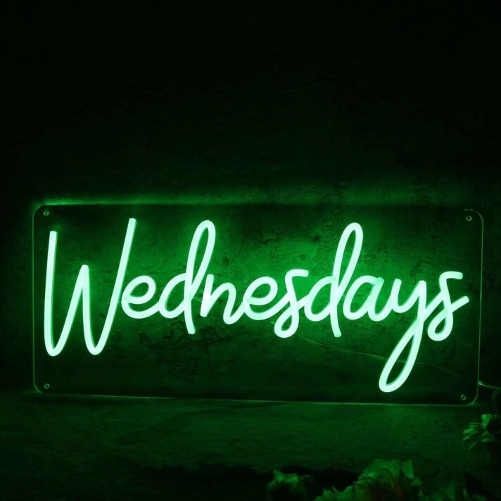 Wednesdays Green Neon Sign