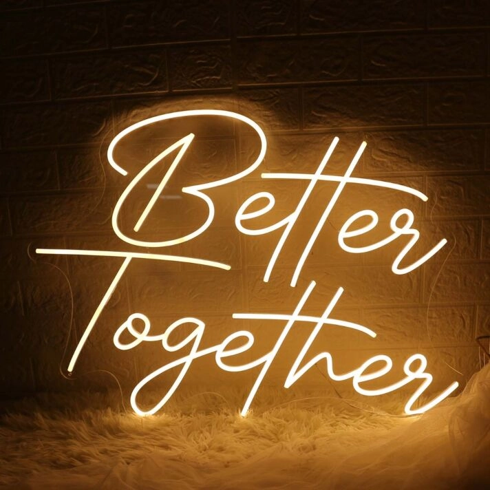 Yellow Better Together Neon Sign