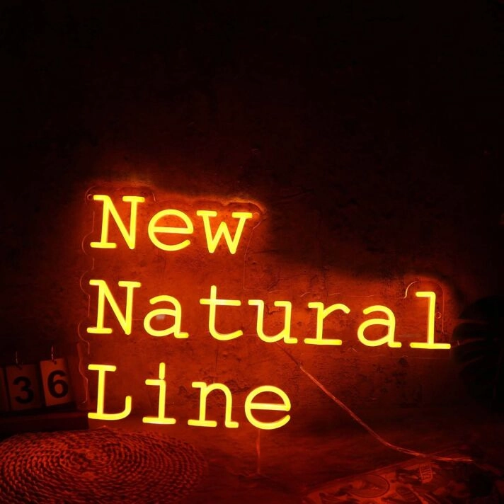 New Natural Line Orange Neon Sign