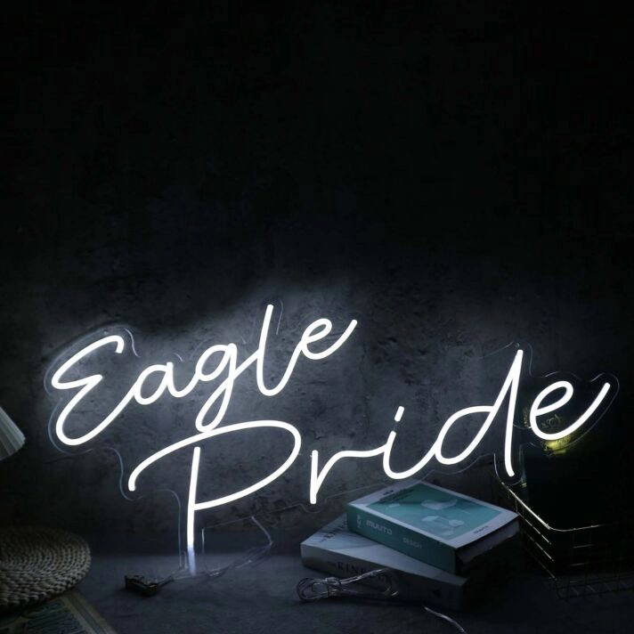 Eagle Pride White Neon Sign