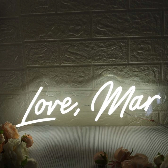 Love Mar White Neon Sign