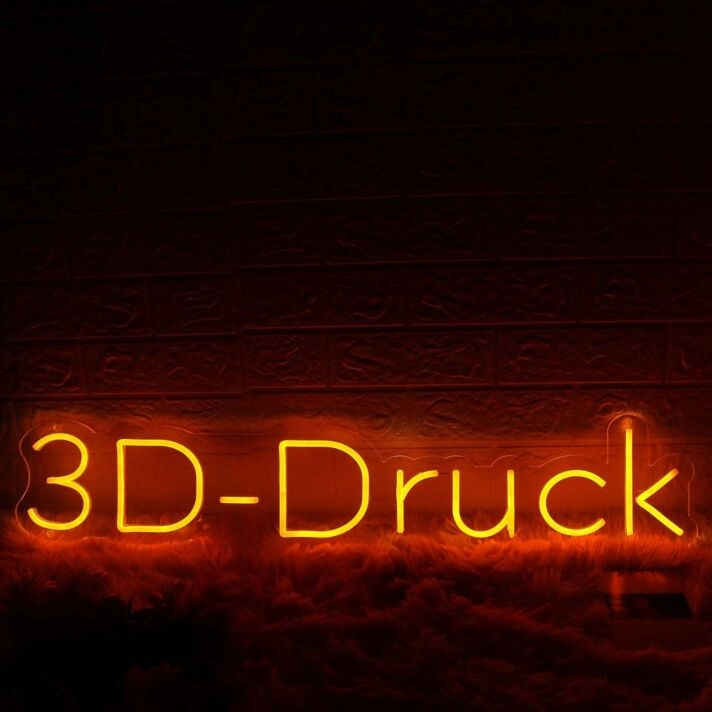 3D Druck Orange Neon Sign