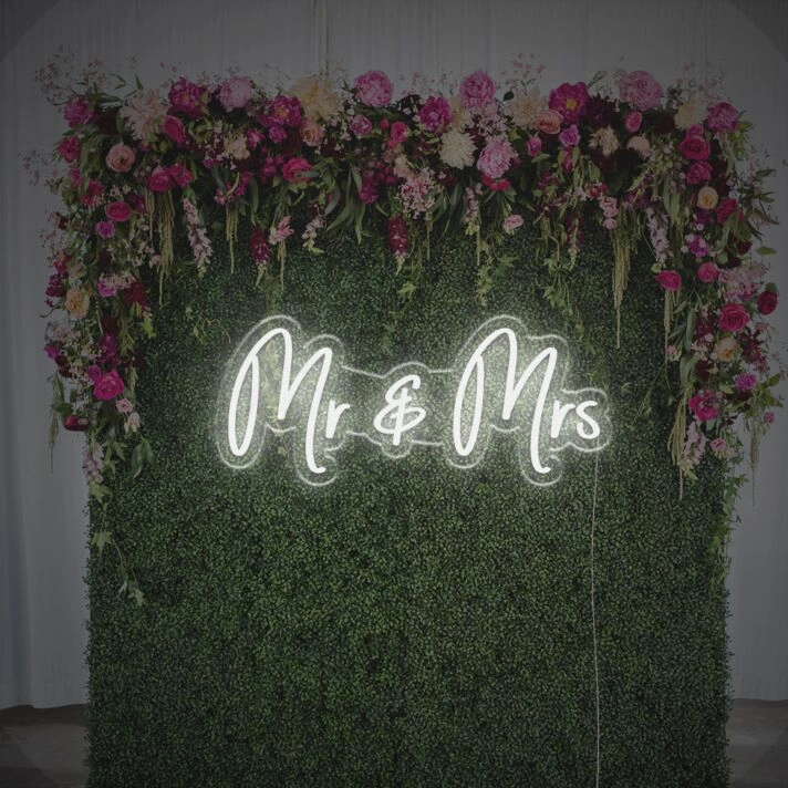 Mr And Mrs For Wedding LED Neon Sign