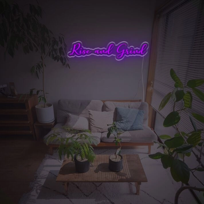 Rise Ane Grid LED Neon Sign