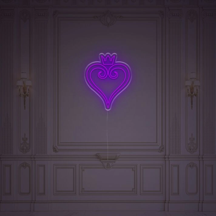 Heart With Crown LED Neon Sign