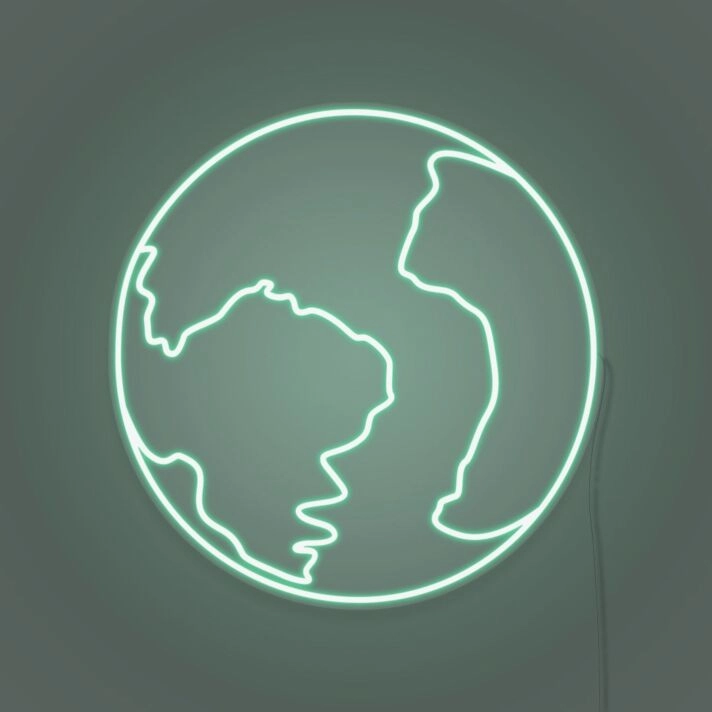 The earth LED neon sign