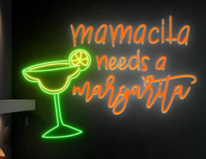 Custom Mamacita Needs A Margarita Led Neon Sign  40inch