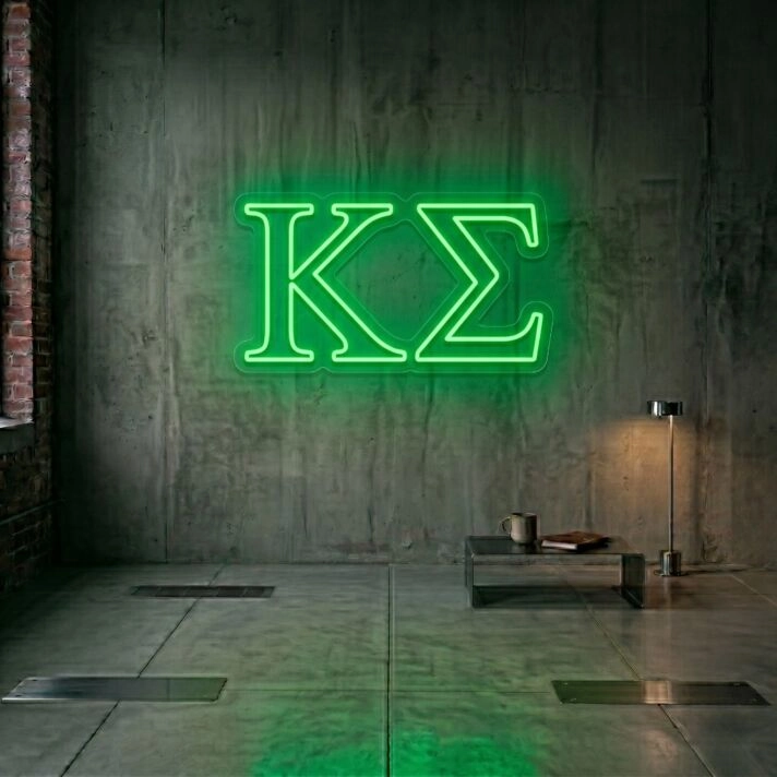 Kappa Sigma ΚΣ LED Neon Sign for Brotherhood Events and Fraternity Decor