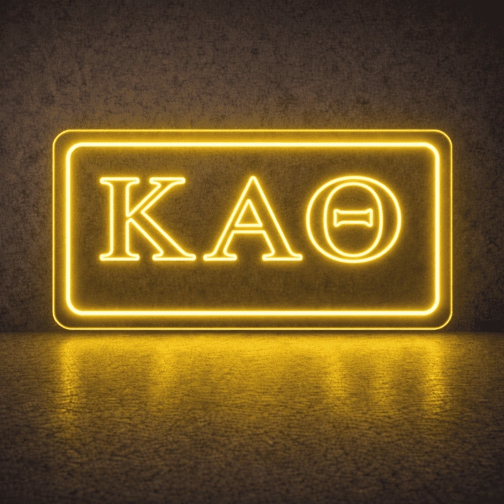 Kappa Alpha Theta ΚΑΘ LED Neon Sign Ideal for Campus Pride and Sorority Decor