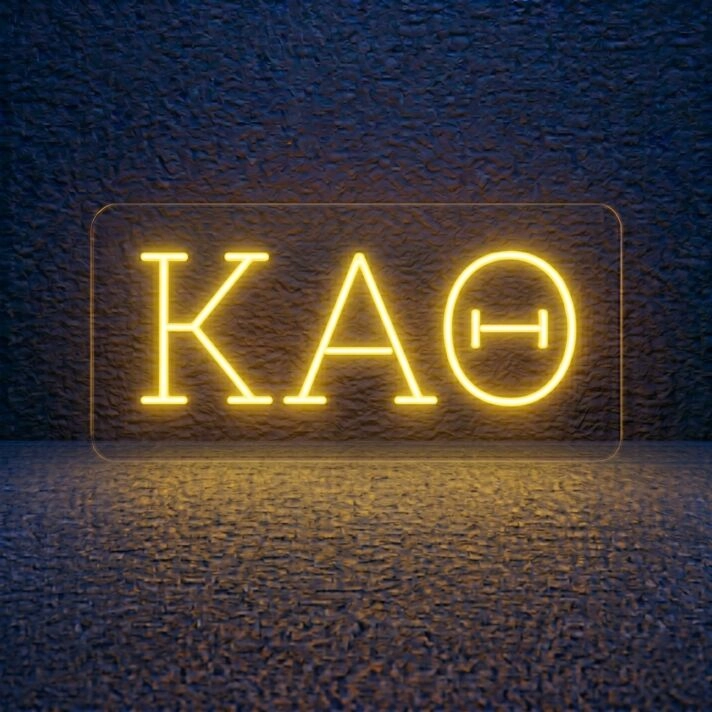 Kappa Alpha Theta ΚΑΘ LED Neon Sign for Sisterhood Events and Sorority Decor