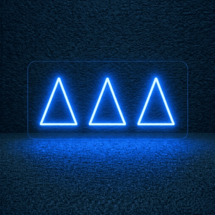 Delta Delta Delta ΔΔΔ LED Neon Sign Ideal for Campus Pride and Sorority Decor
