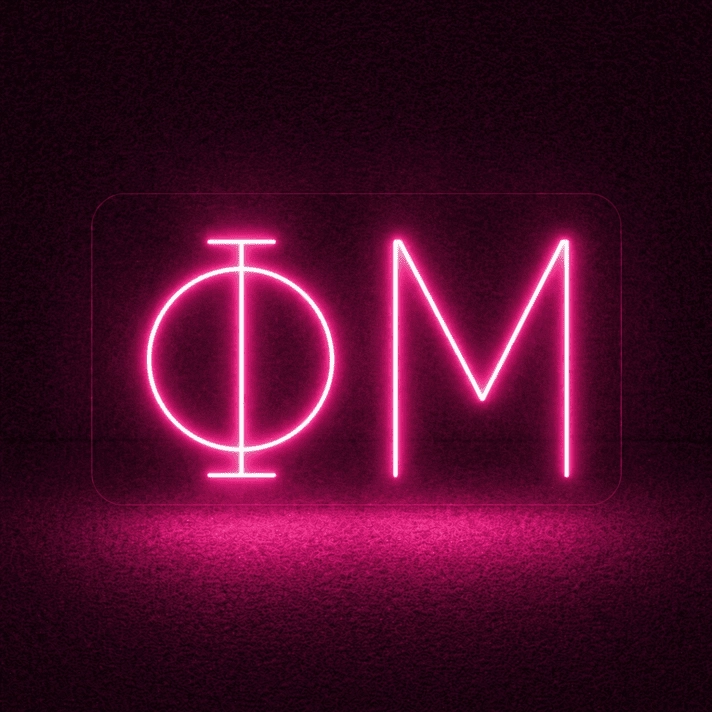 Phi Mu ΦΜ LED Neon Sign for Sisterhood Events and Sorority Decor