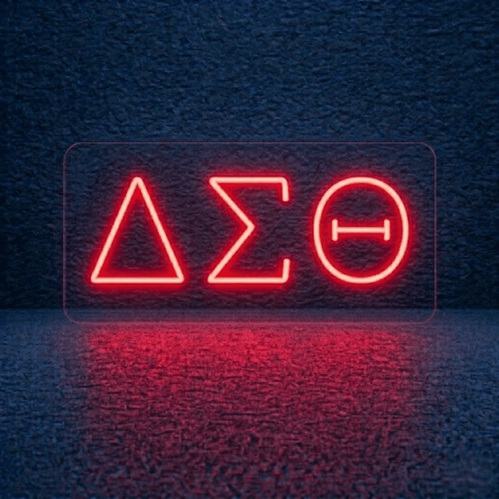 Delta Sigma Theta ΔΣΘ LED Neon Sign Celebrating Sisterhood and Service