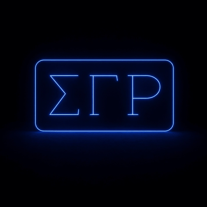 Sigma Gamma Rho ΣΓΡ LED Neon Sign Celebrating Sisterhood and Service